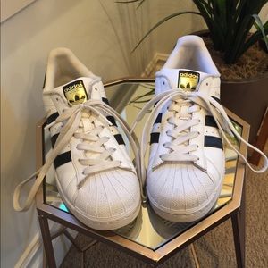 Black and White Adidas Superstars